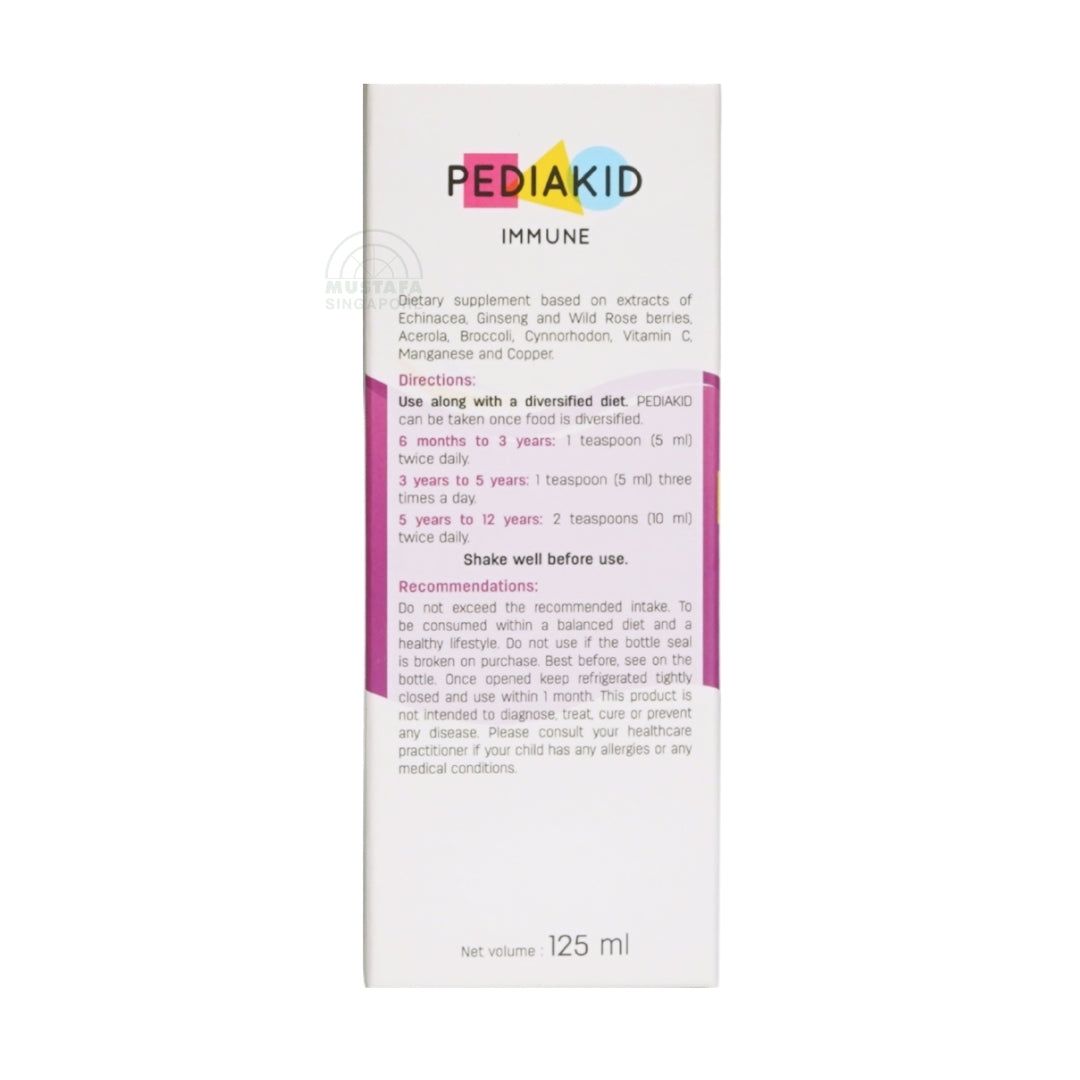 PEDIAKID Immune 125ml Blueberry Flavour Syrup