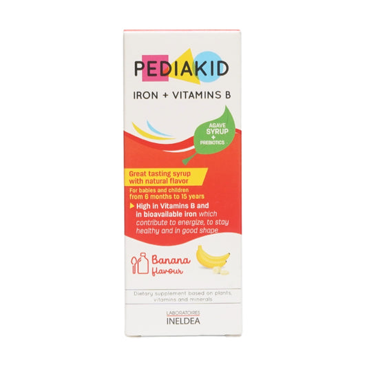 PEDIAKID Iron + Vitamins B 125ml Banana Flavour Syrup