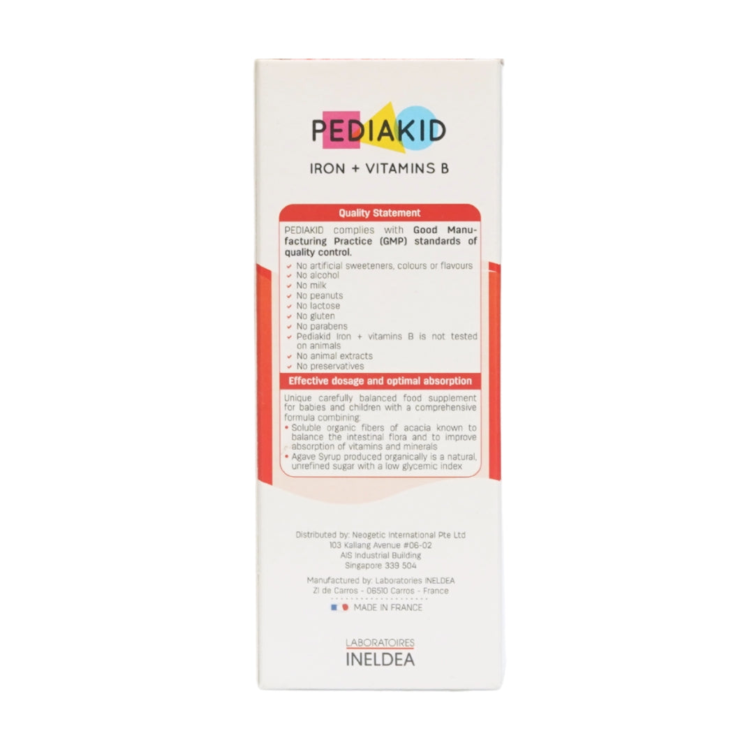 PEDIAKID Iron + Vitamins B 125ml Banana Flavour Syrup