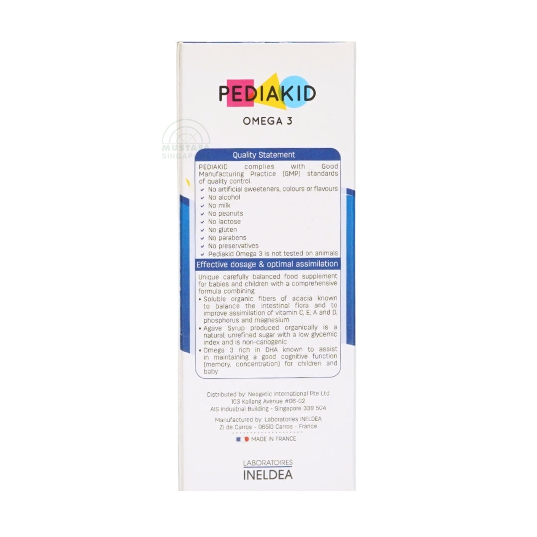 PEDIAKID Omega 3 Lemon Cola Flavor 125ml syrup