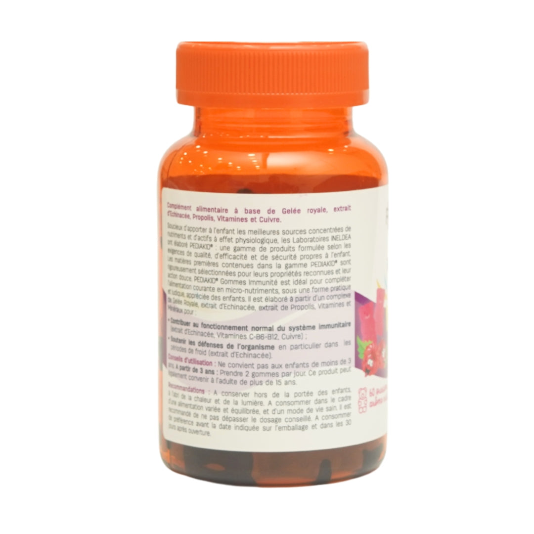 PEDIAKID Gommes Immunité 60 raspberry flavour gummies