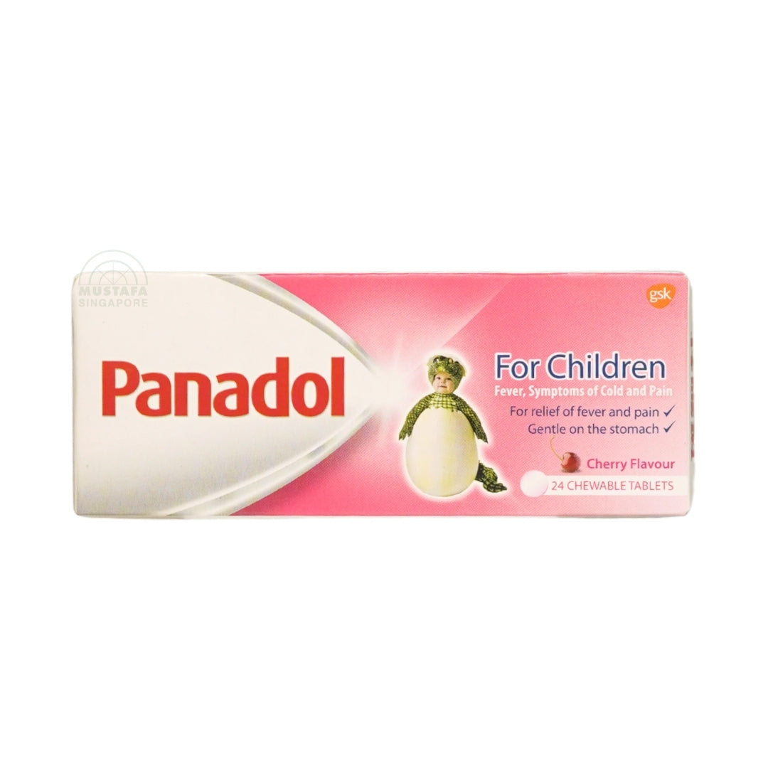 Panadol for Children Cherry Flavour 24 chewable tablets