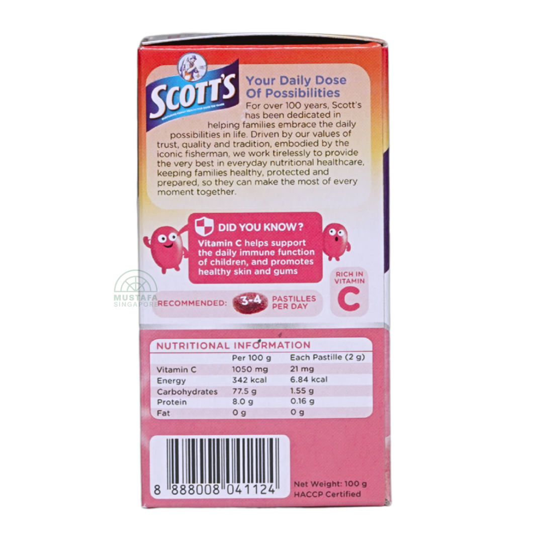 Scott's Vitamin C Pastilles Peach Flavour 100g