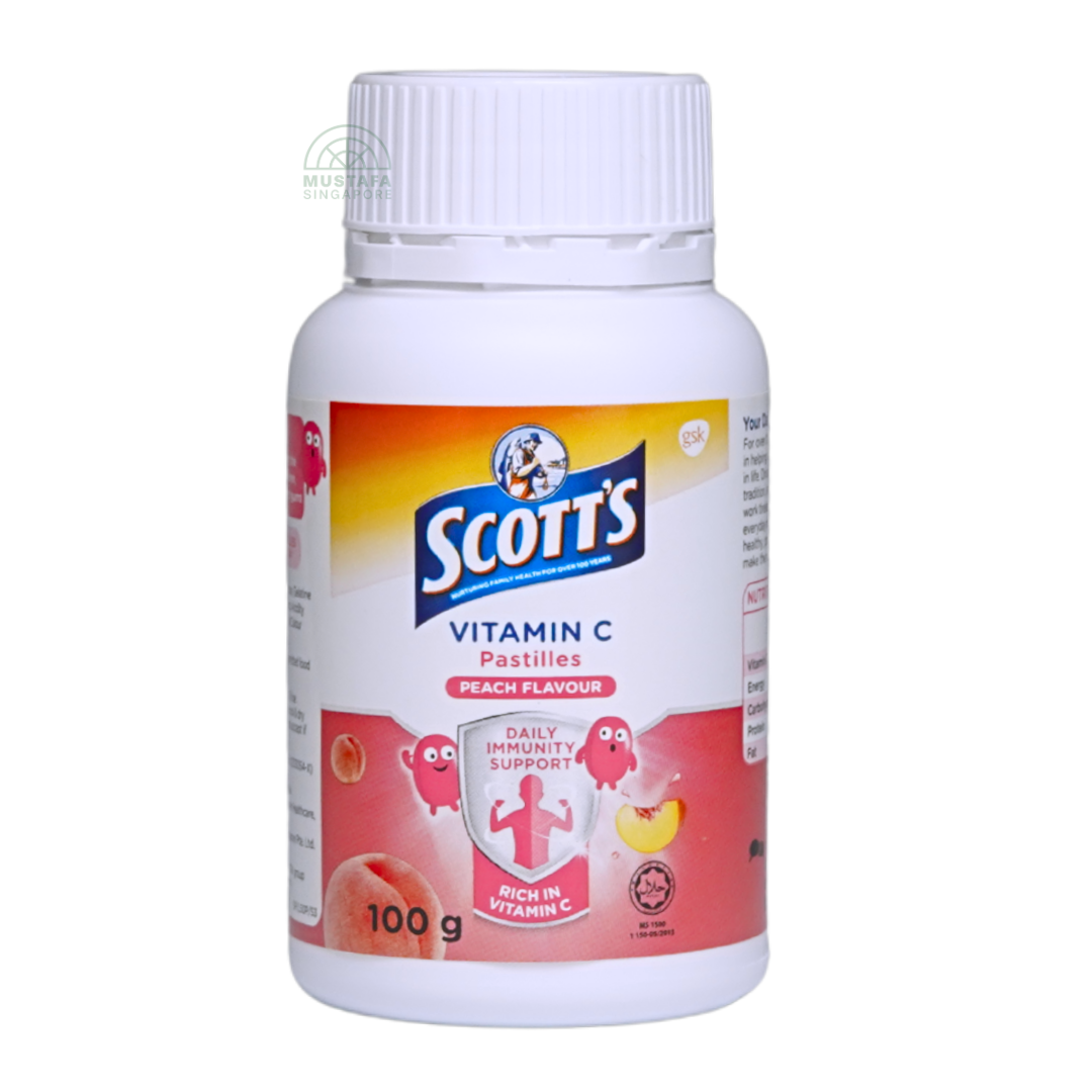 Scott's Vitamin C Pastilles Peach Flavour 100g