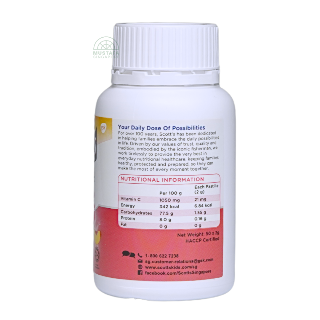 Scott's Vitamin C Pastilles Peach Flavour 100g