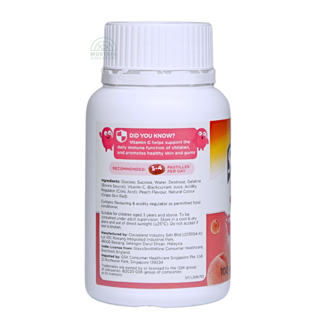 Scott's Vitamin C Pastilles Peach Flavour 100g