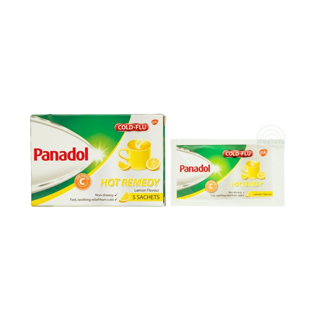Panadol Cold + Flu Hot Remedy Lemon Flavour 5 satchets