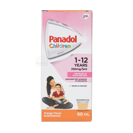 Panadol Children For Relief of Fever and Pain (1-12 years) - Orange Flavour 60ml