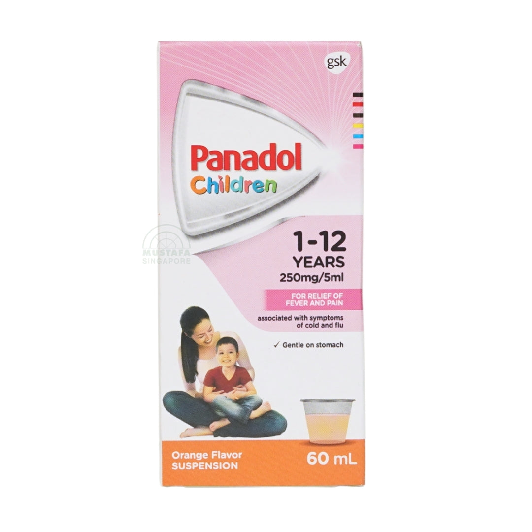 Panadol Children For Relief of Fever and Pain (1-12 years) - Orange Flavour 60ml