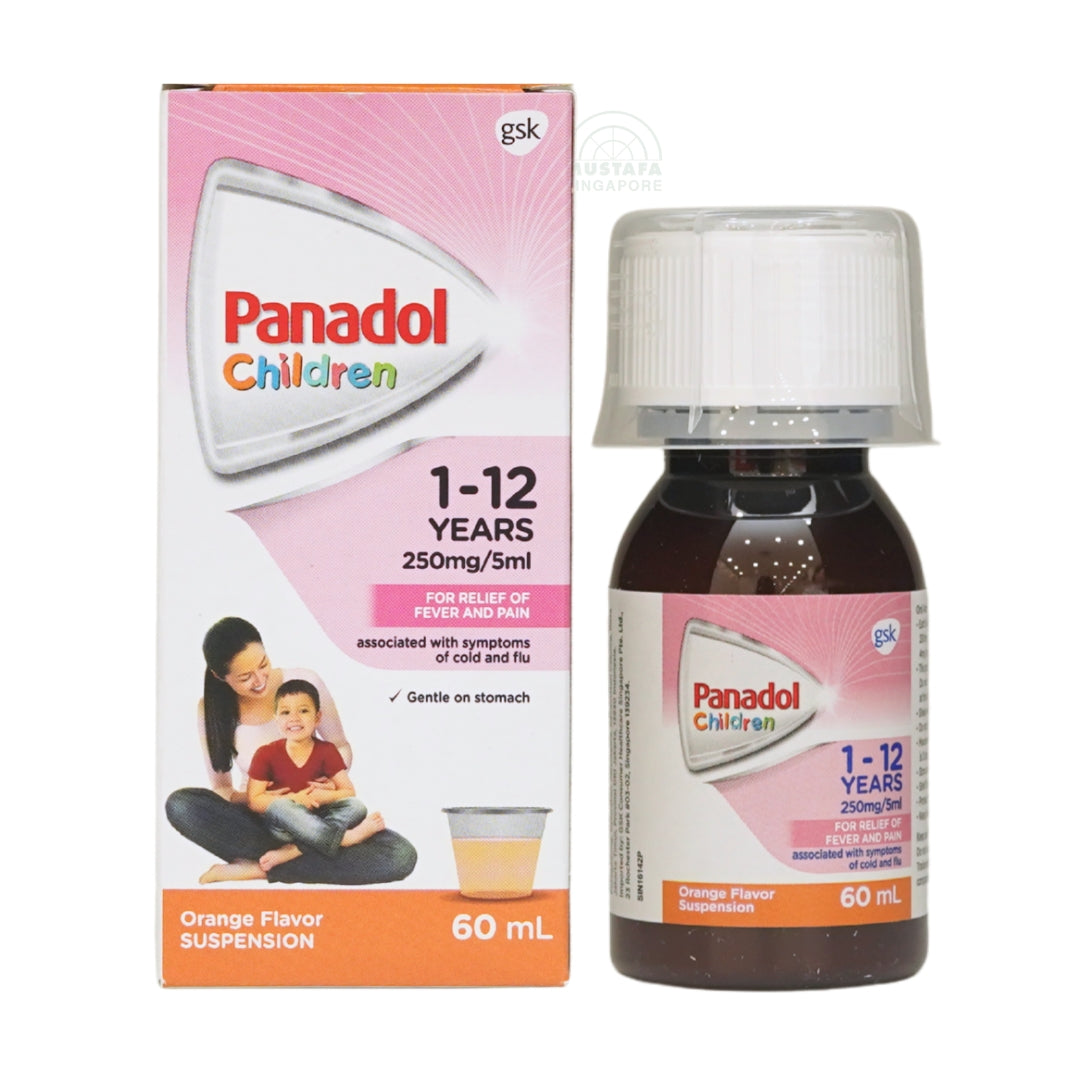 Panadol Children For Relief of Fever and Pain (1-12 years) - Orange Flavour 60ml