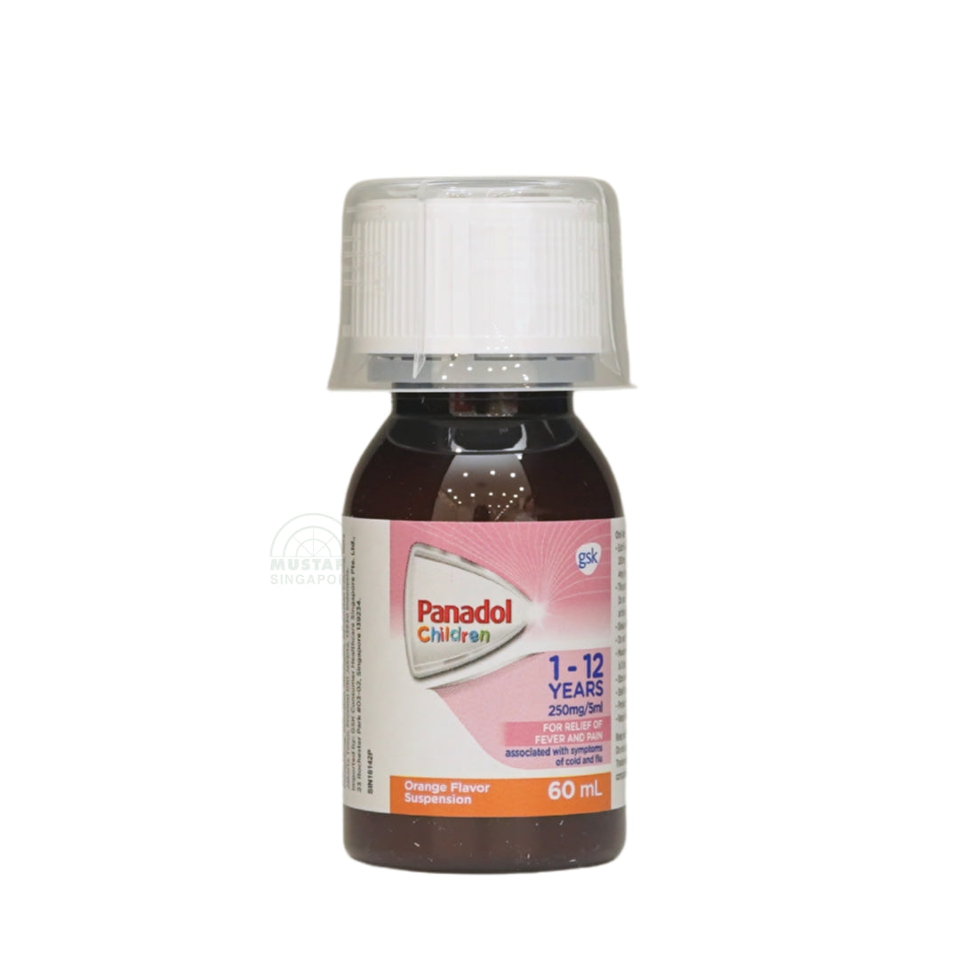 Panadol Children For Relief of Fever and Pain (1-12 years) - Orange Flavour 60ml
