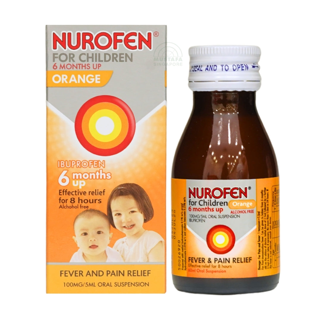 Nurofen Ibuprofen for Children Fever and Pain Relief Orange Flavoured 60ml