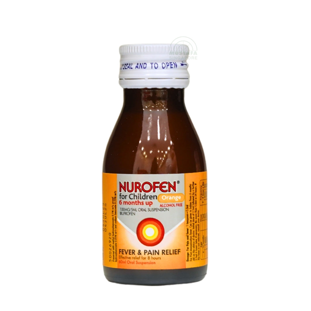 Nurofen Ibuprofen for Children Fever and Pain Relief Orange Flavoured 60ml