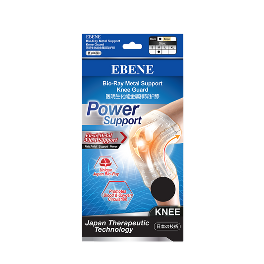 Ebene Bio-Ray Metal Support Knee Guard M (Black)