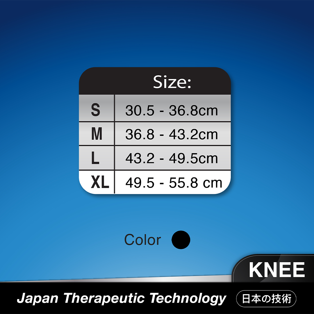 Ebene Bio-Ray Metal Support Knee Guard XL (Black)