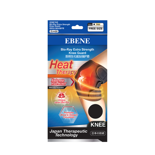 Ebene Bio-Ray Extra Strength Knee Guard Free Size (Black)