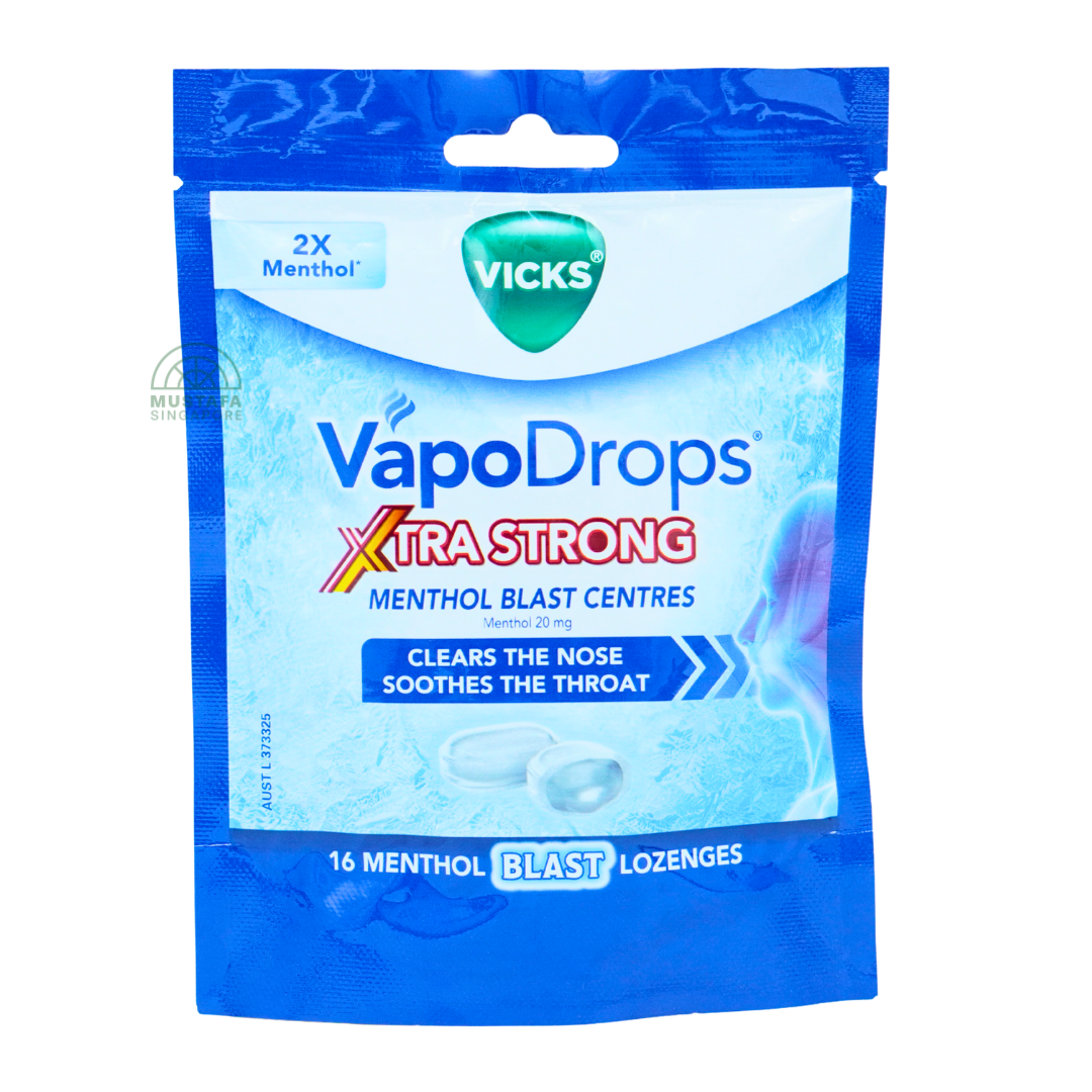 Vapodrops Xtra Strong 16 Menthol Blast Lozenges