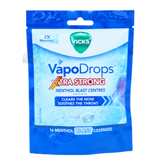 Vapodrops Xtra Strong 16 Menthol Blast Lozenges