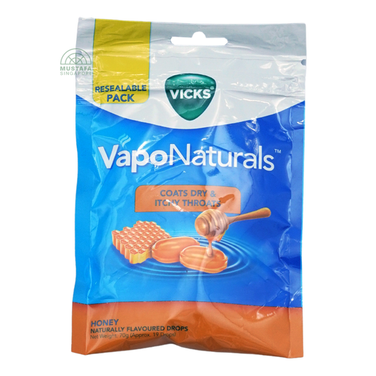 Vicks VapoNaturals Naturally Flavoured Drops Honey Flavour 70g