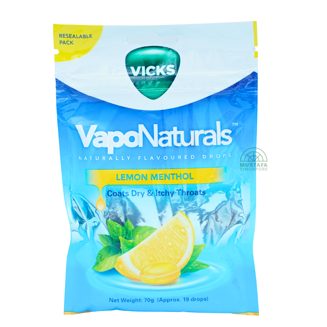 VapoNaturals Naturally Flavoured Drops Lemon Menthol Flavour 70g
