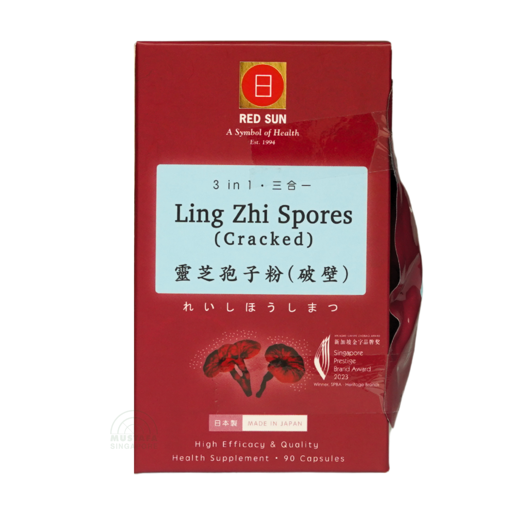 RED SUN 3-in-1 Ling Zhi Spores Cracked (90 Caps)