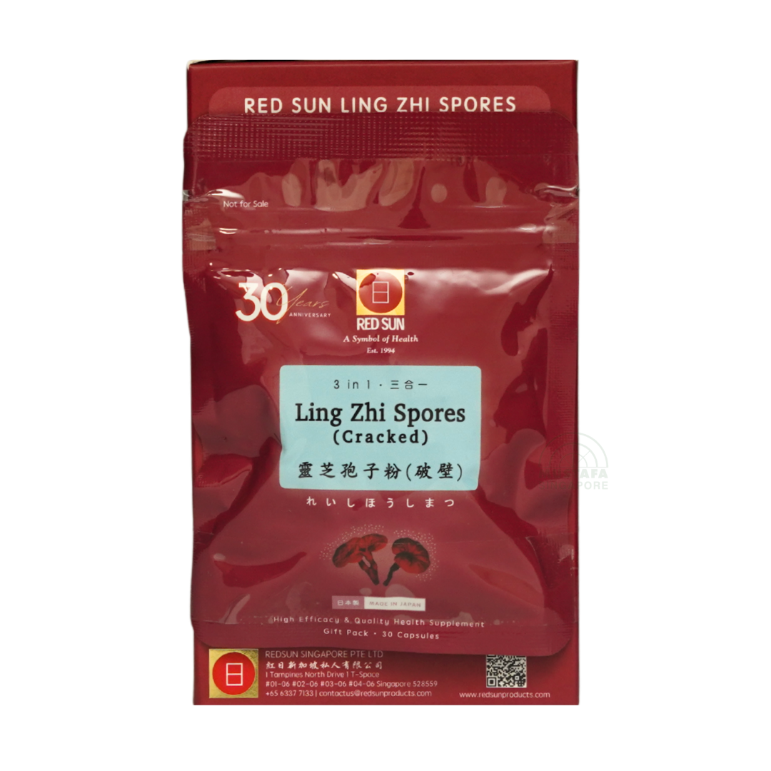 RED SUN 3-in-1 Ling Zhi Spores Cracked (90 Caps)