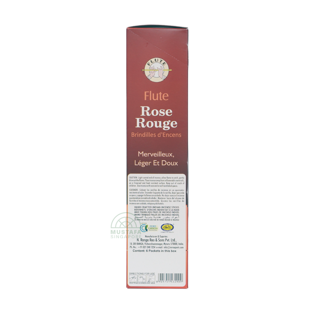 Flute Red Rose Incense Sticks