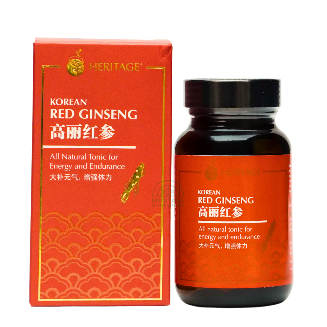 Heritage Korean Red Ginseng 60 Vegicaps 375mg