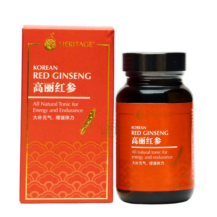 Heritage Korean Red Ginseng 60 Vegicaps 375mg