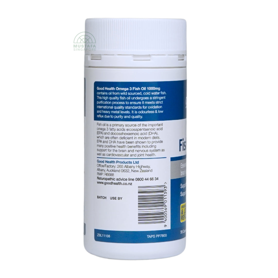 Good Health Naturally New Zealand Omega 3 Fish Oil 1000mg (70 Caps)