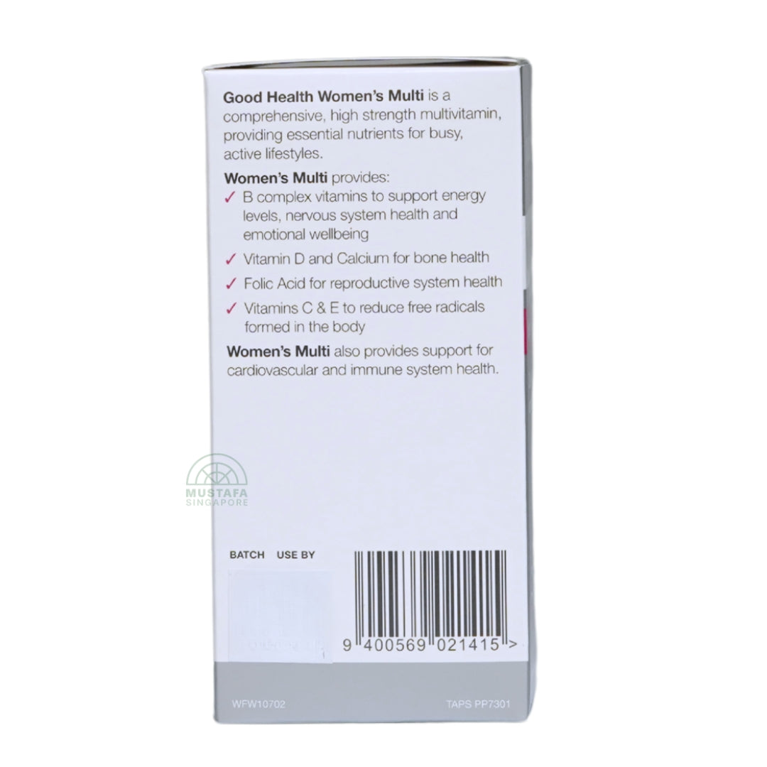 Good Health Naturally New Zealand Women's Multi High Strength Multivitamin (60 Film Coated Tabs)