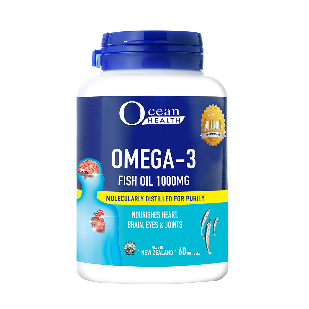 Ocean Health Omega 3 Fish Oil 1000mg Softgels 60s
