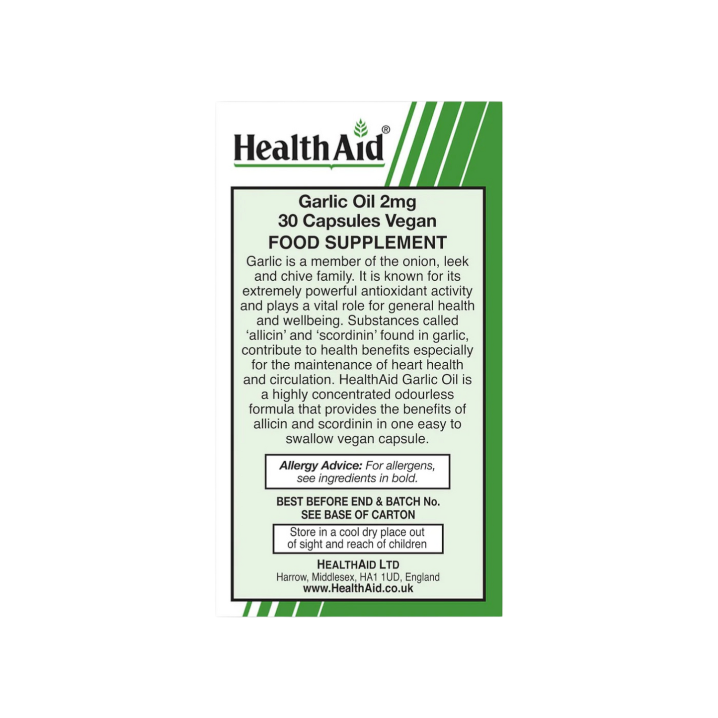 HealthAid Mega Garlic Oil 2mg Caps 60s