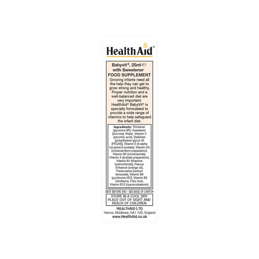 HealthAid BabyVit Drops 25ml (Orange)