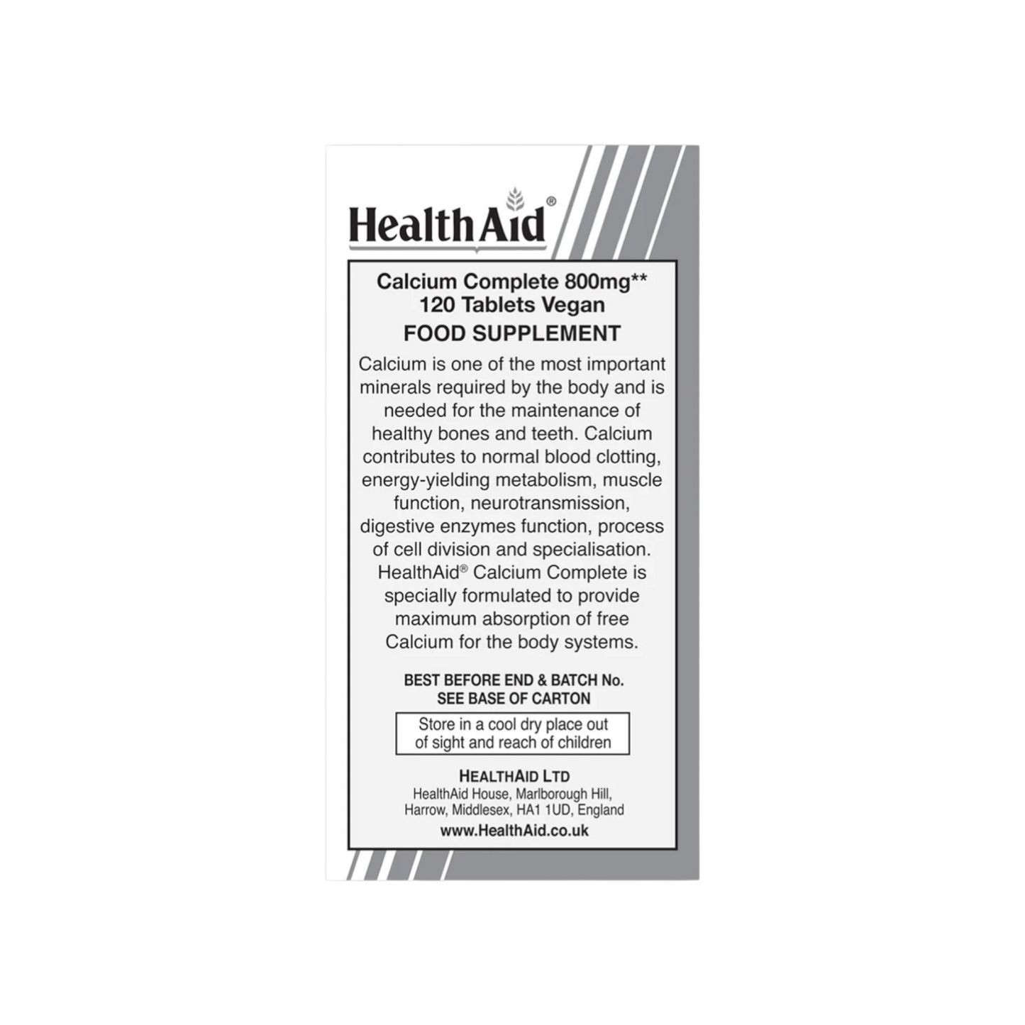 HealthAid Calcium Complete Tablets 800mg 120s
