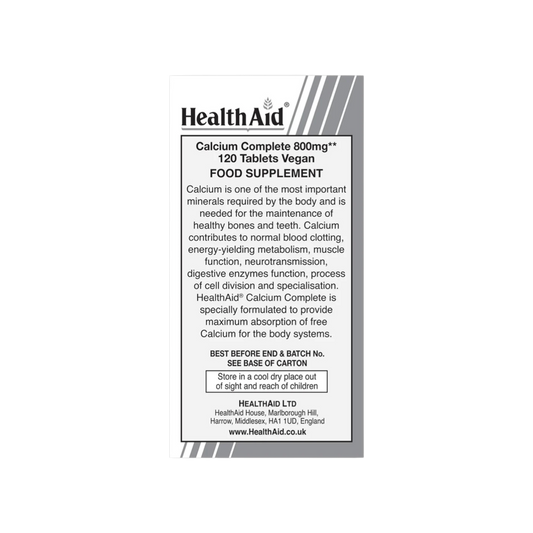 HealthAid Calcium Complete Tablets 800mg 120s
