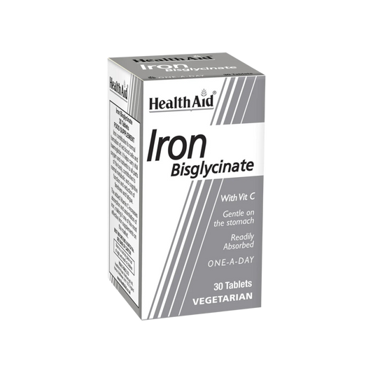 HealthAid Iron Bisglycinate Tablets 30s