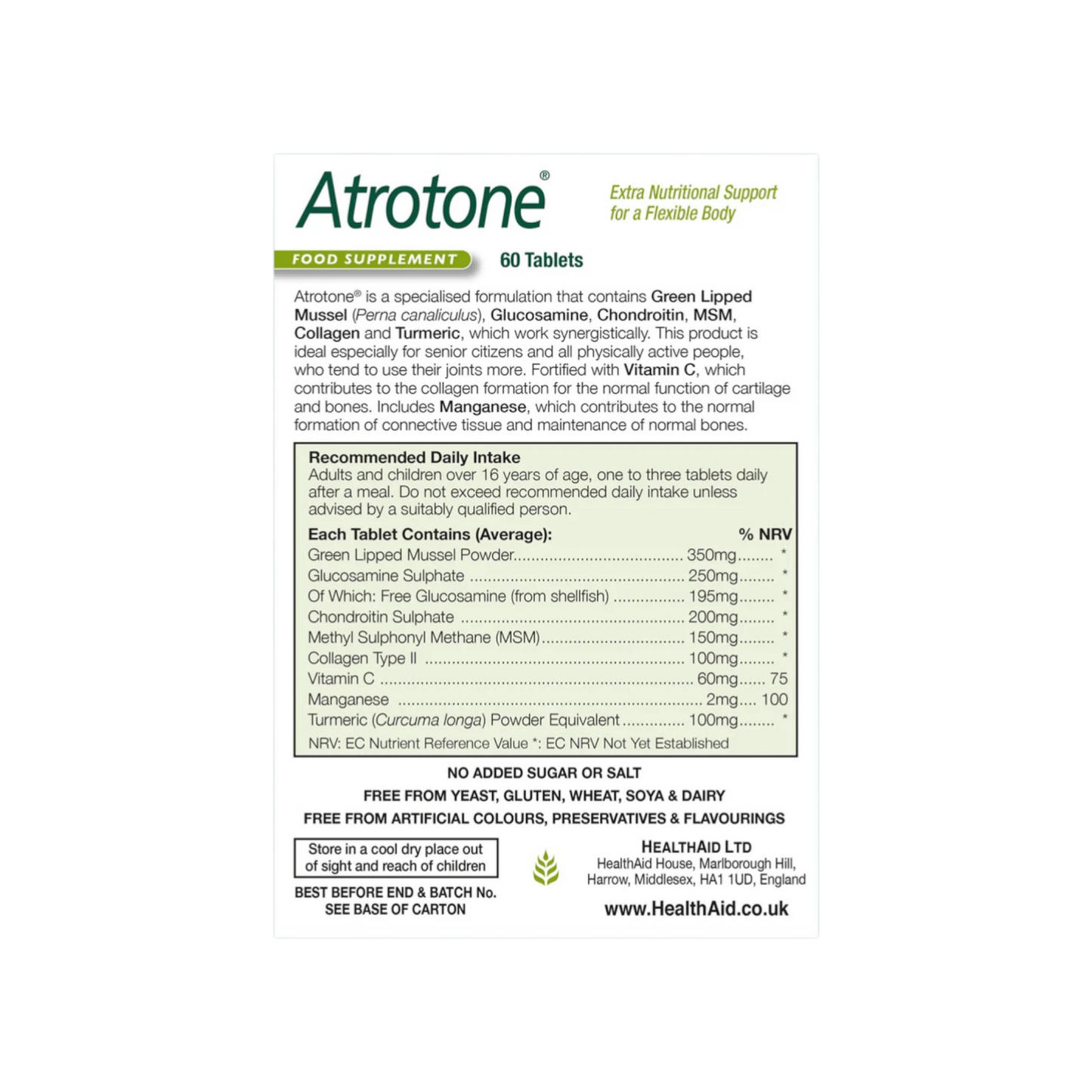 HealthAid Atrotone Tablets 60s (Blister Pack)