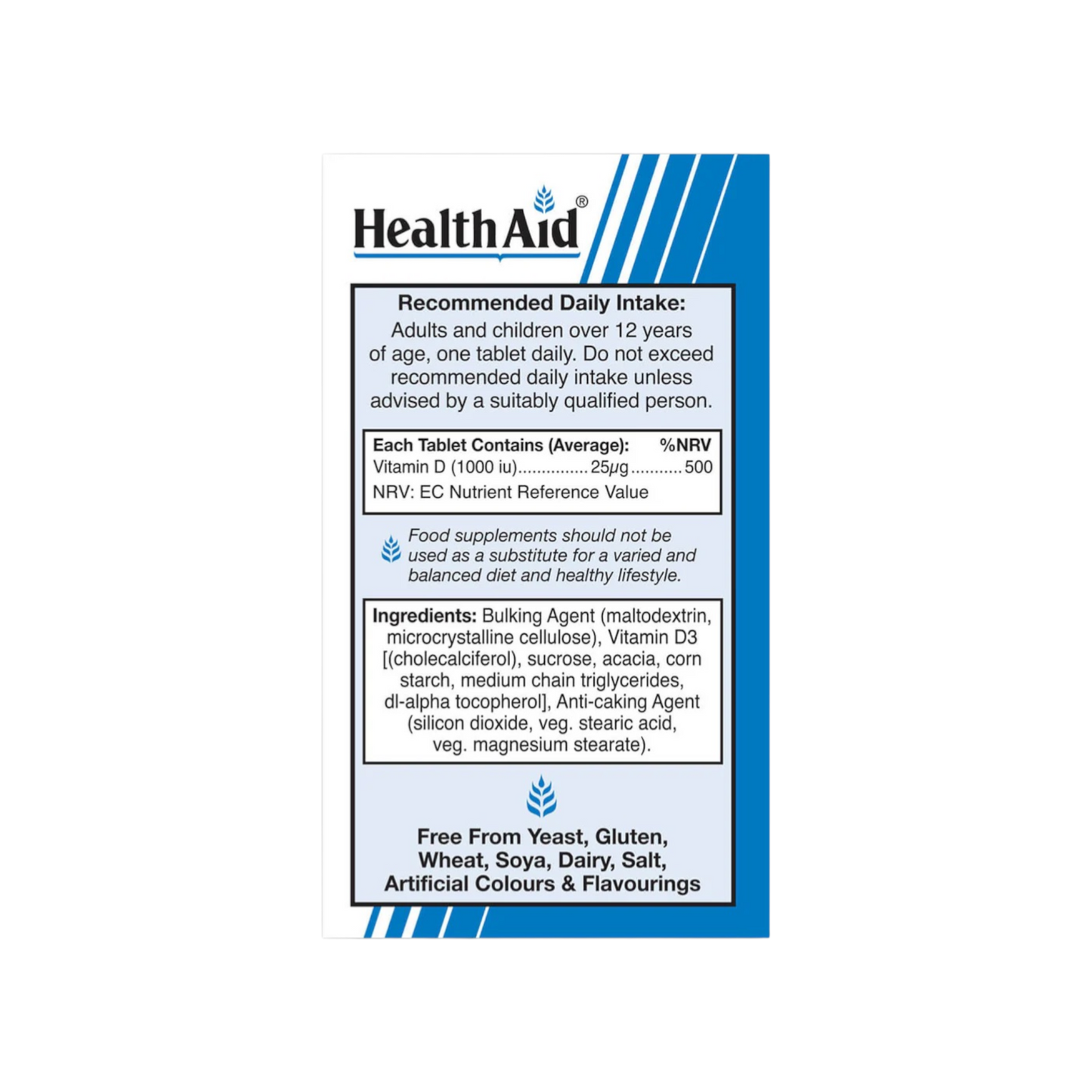 HealthAid Vitamin D3 1000iu Tablets 120s