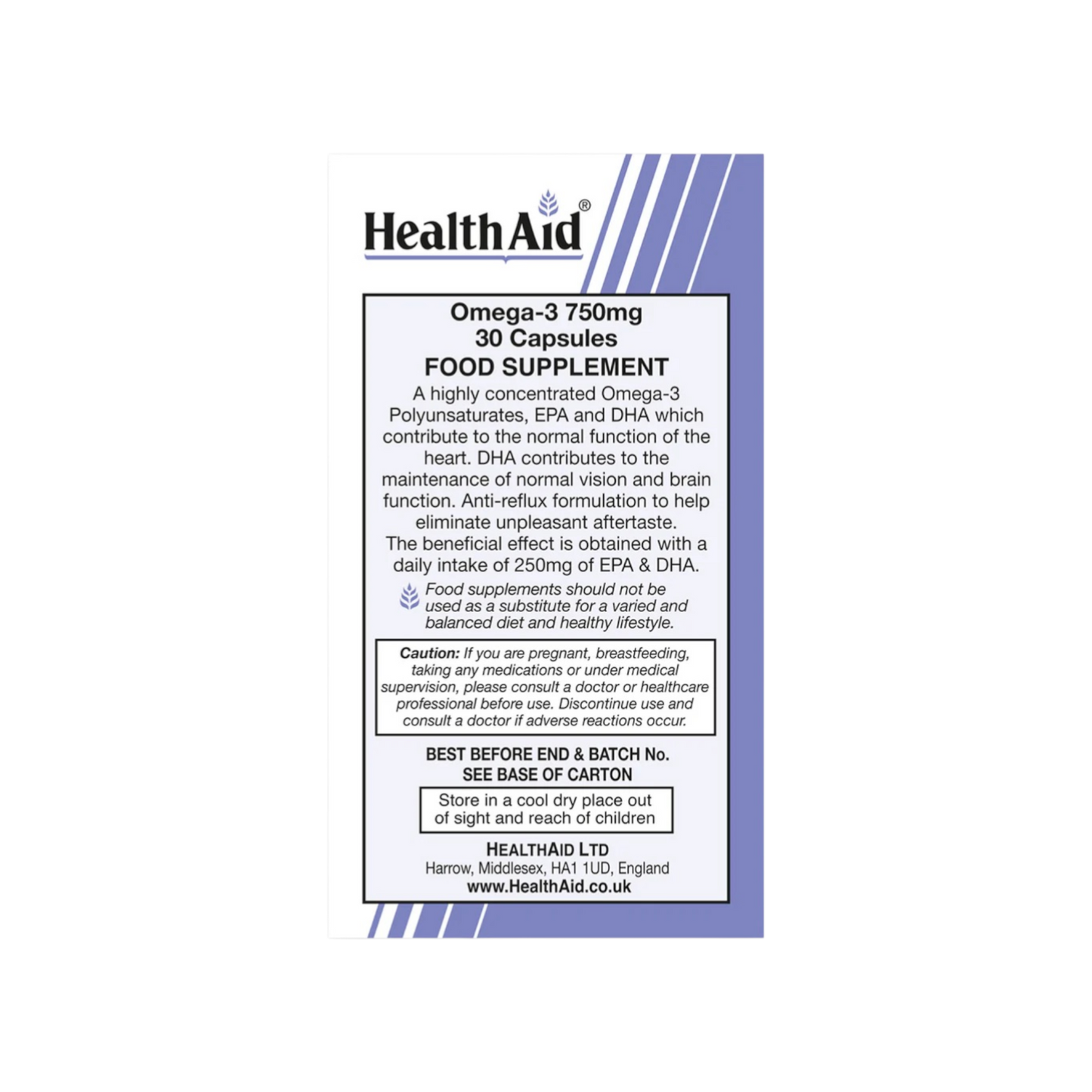 HealthAid Omega 3 750mg Capsules 60s