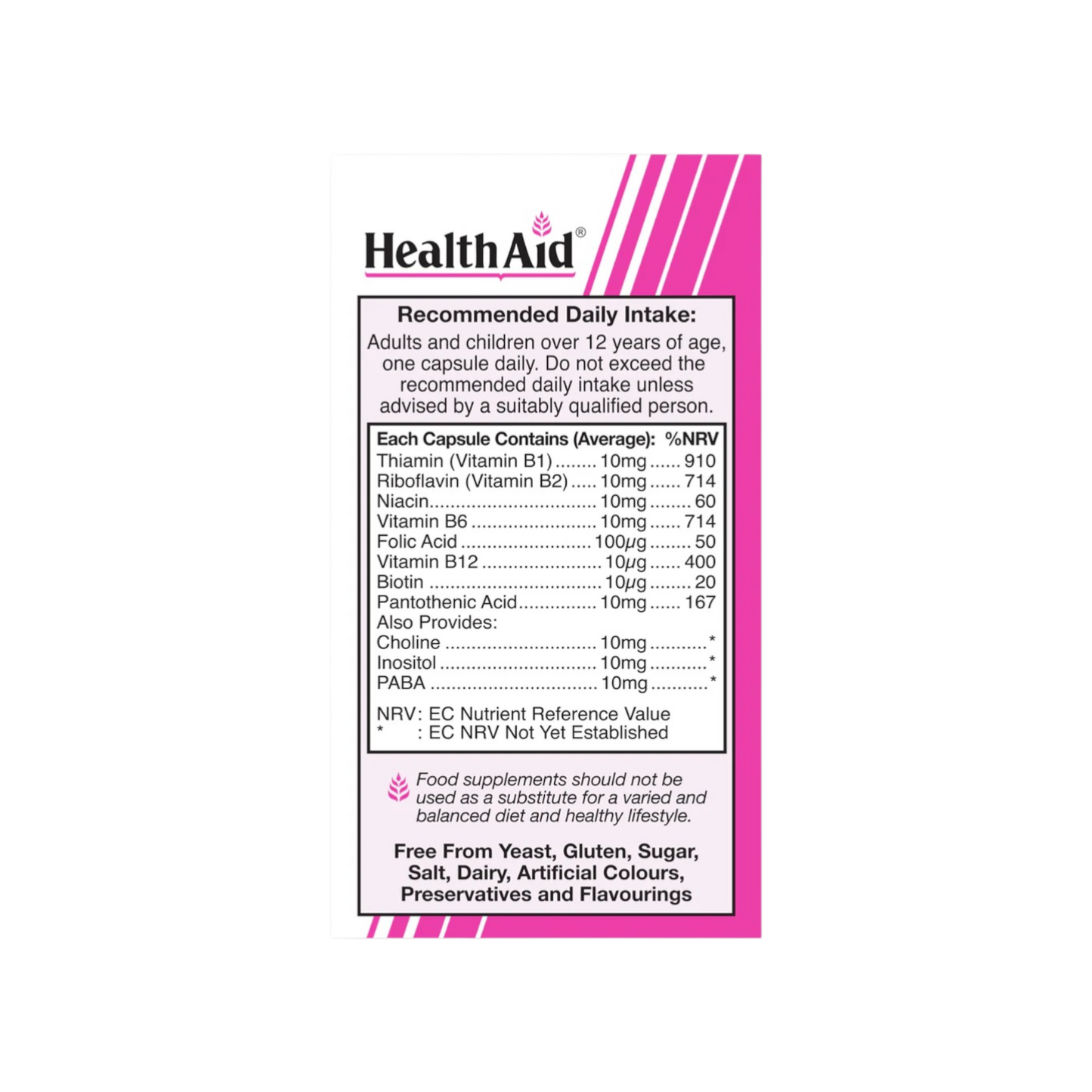 HealthAid Vitamin B Complex Supreme Caps 90s
