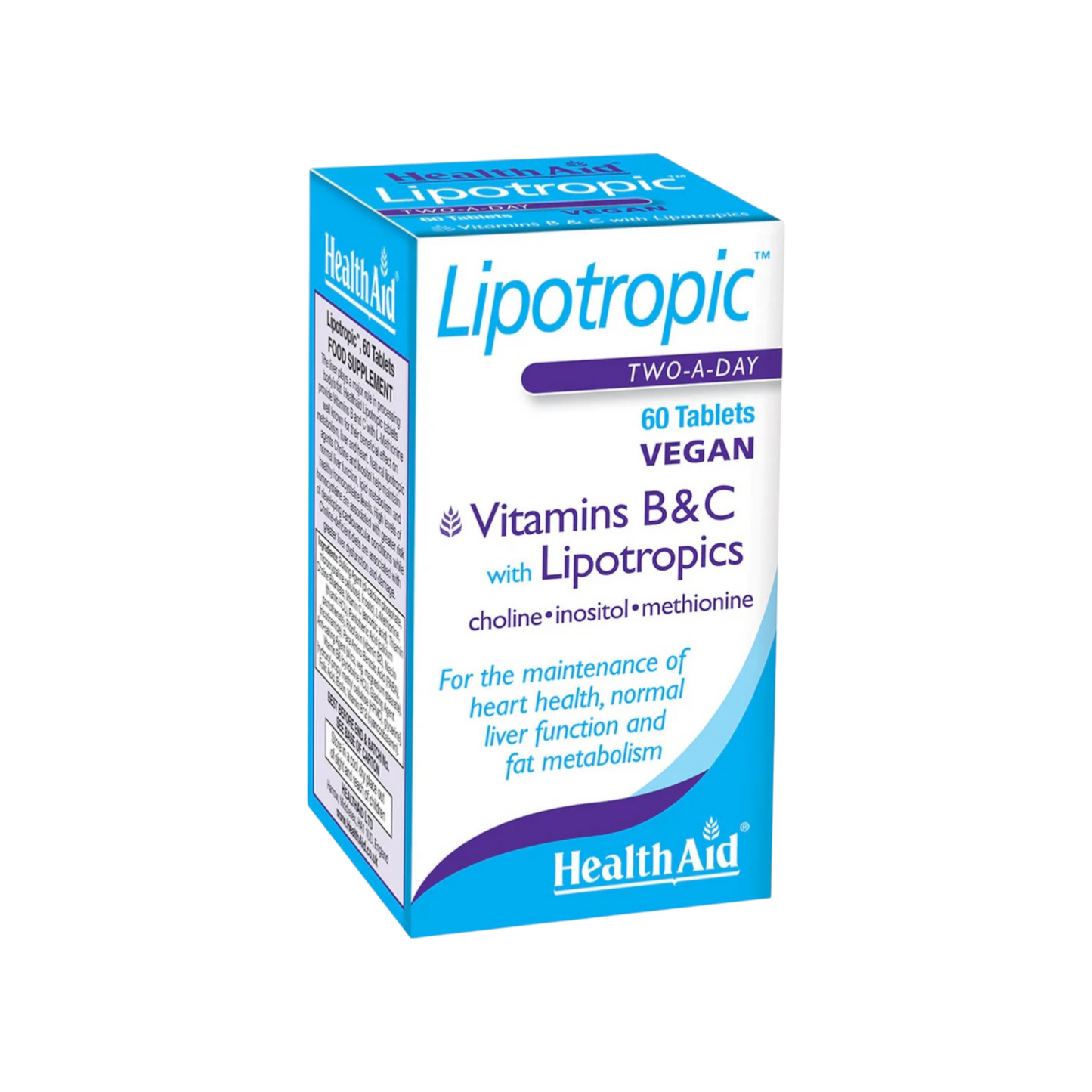 HealthAid Vitamin B+C Lipotropics Factors Tabs 60s