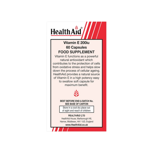 HealthAid Vitamin E 200iu Natural Caps 60s