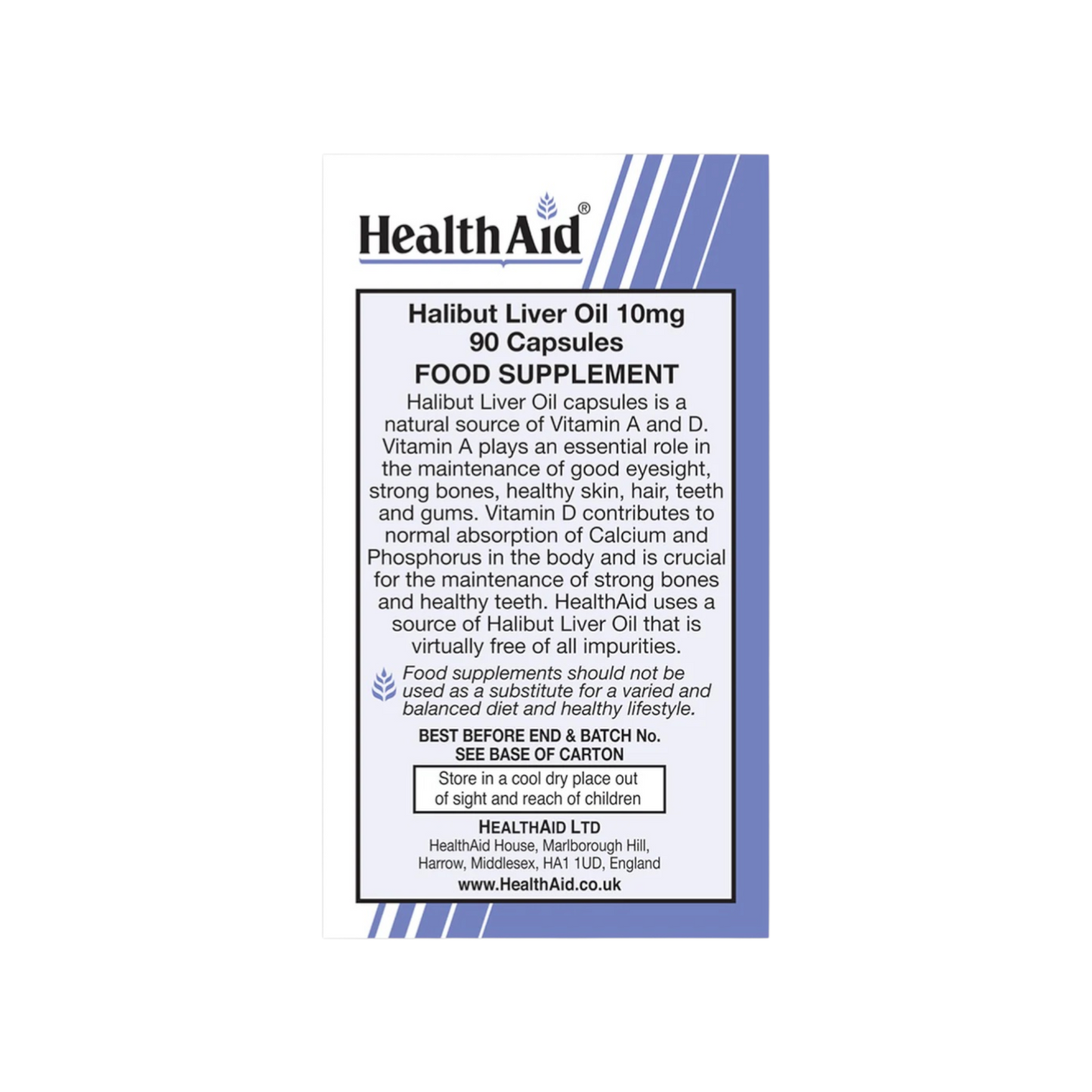 HealthAid Halibut Liver Oil Capsules 90s