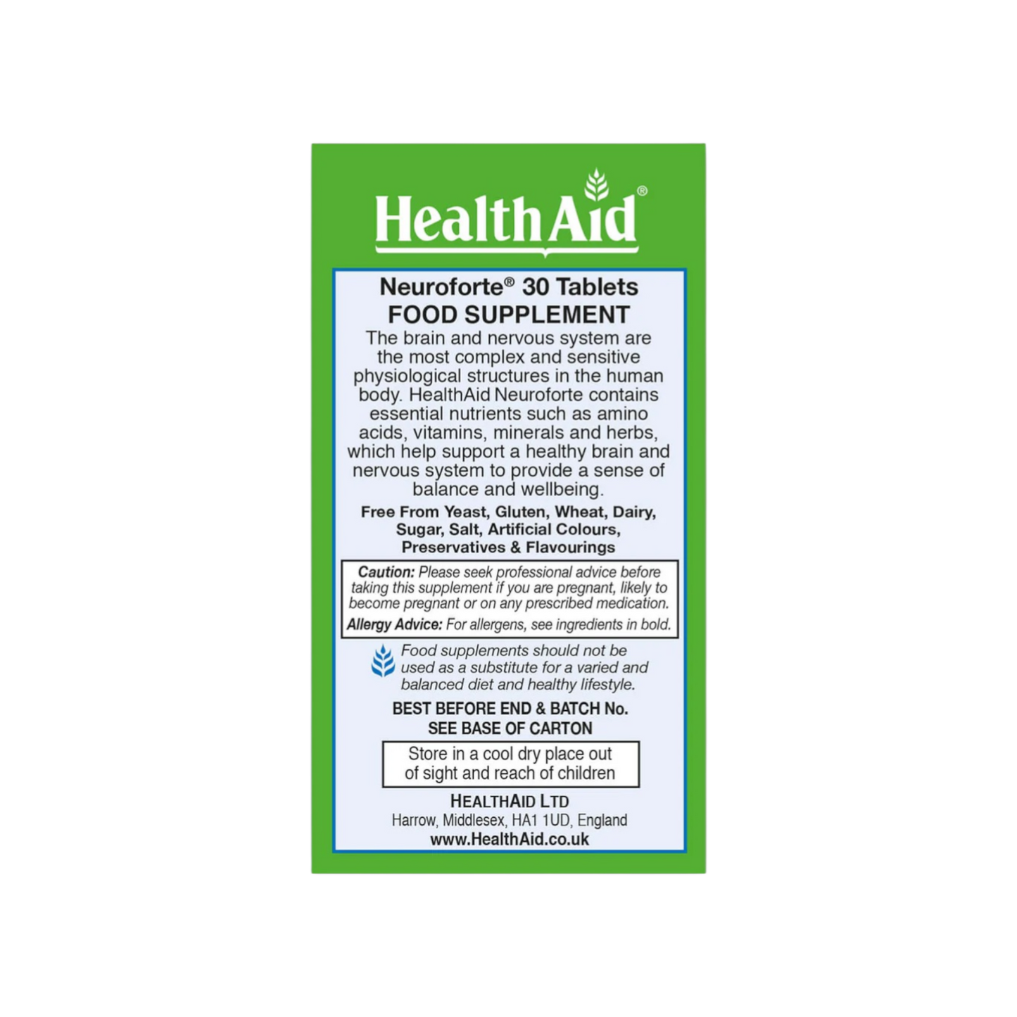 HealthAid NeuroForte Tablets 30s