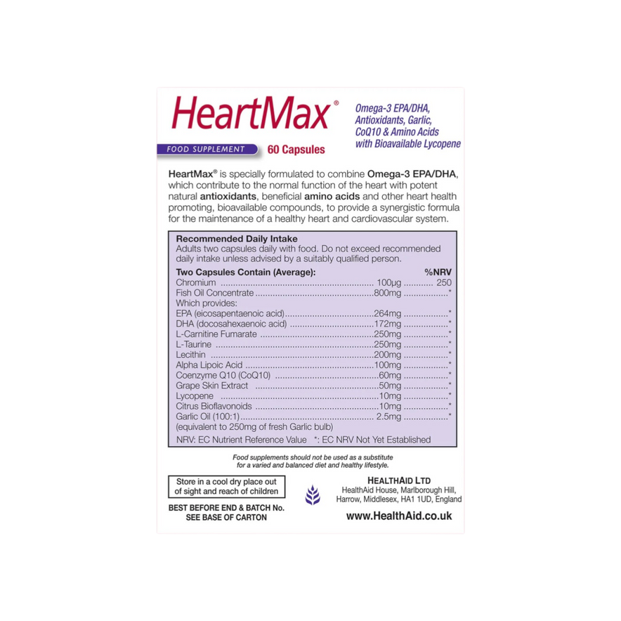 HealthAid Heartmax Caps 60s (Blister)
