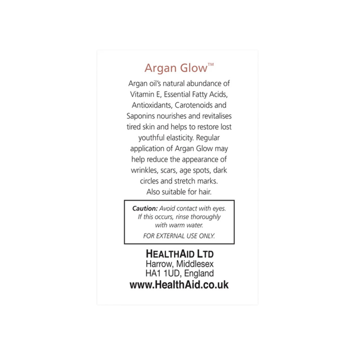 HealthAid Argan Glow Oil 60ml