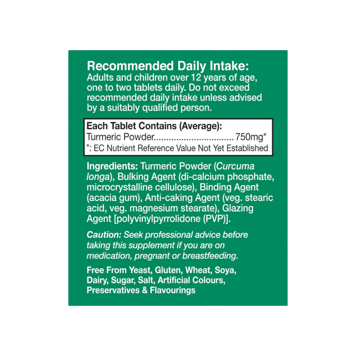HealthAid Turmeric 750mg Tablets 60s