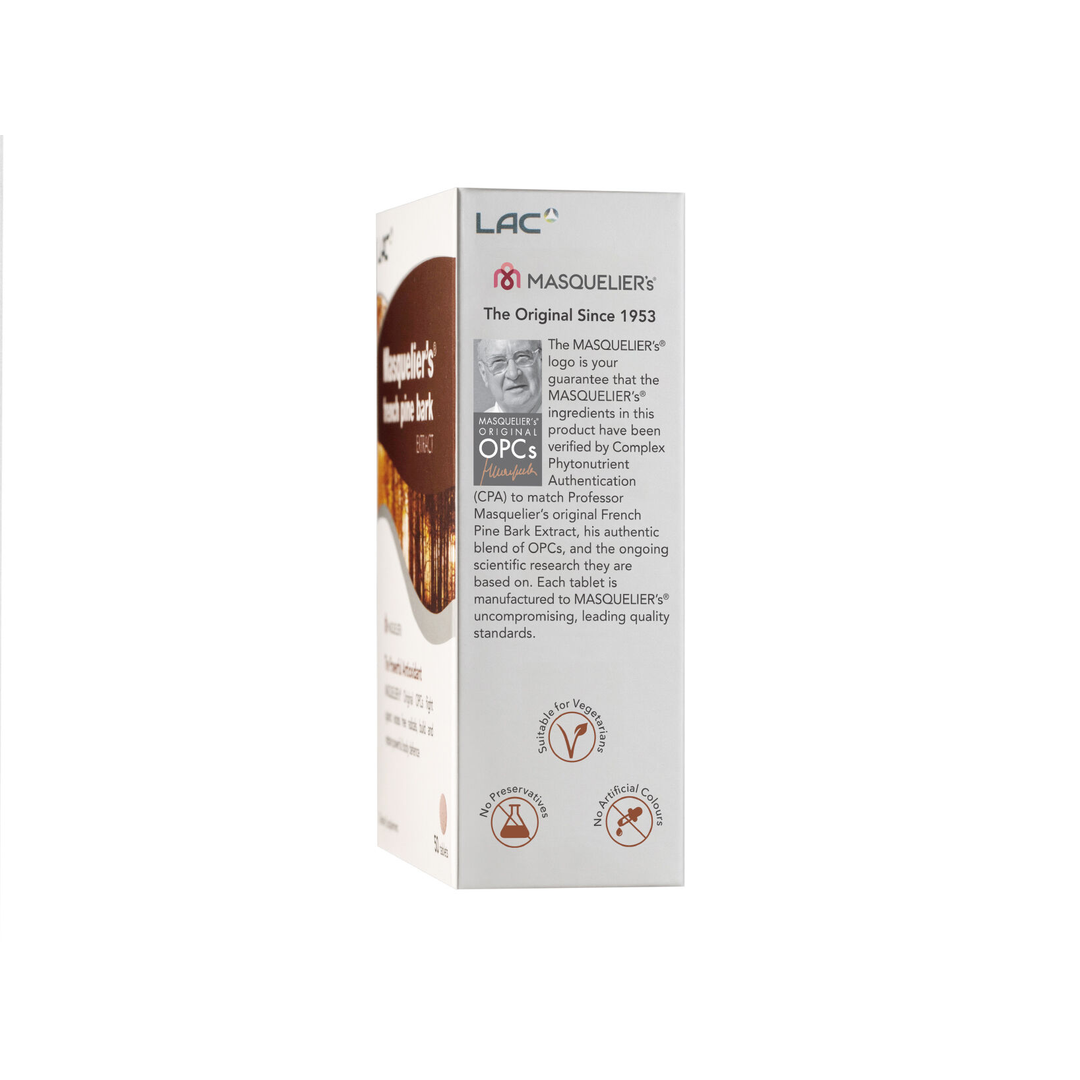 LAC Masquelier’s French Pine Bark Extract Antioxidant Supplement 100mg x 50 Tablets