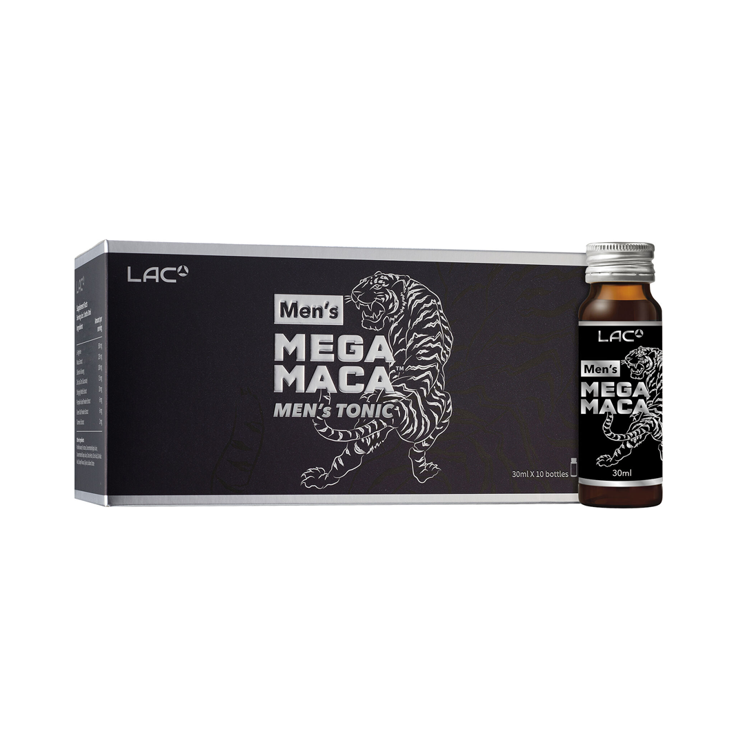 LAC Men's Mega Maca Energy Support Liquid 30ml x 10 Bottles